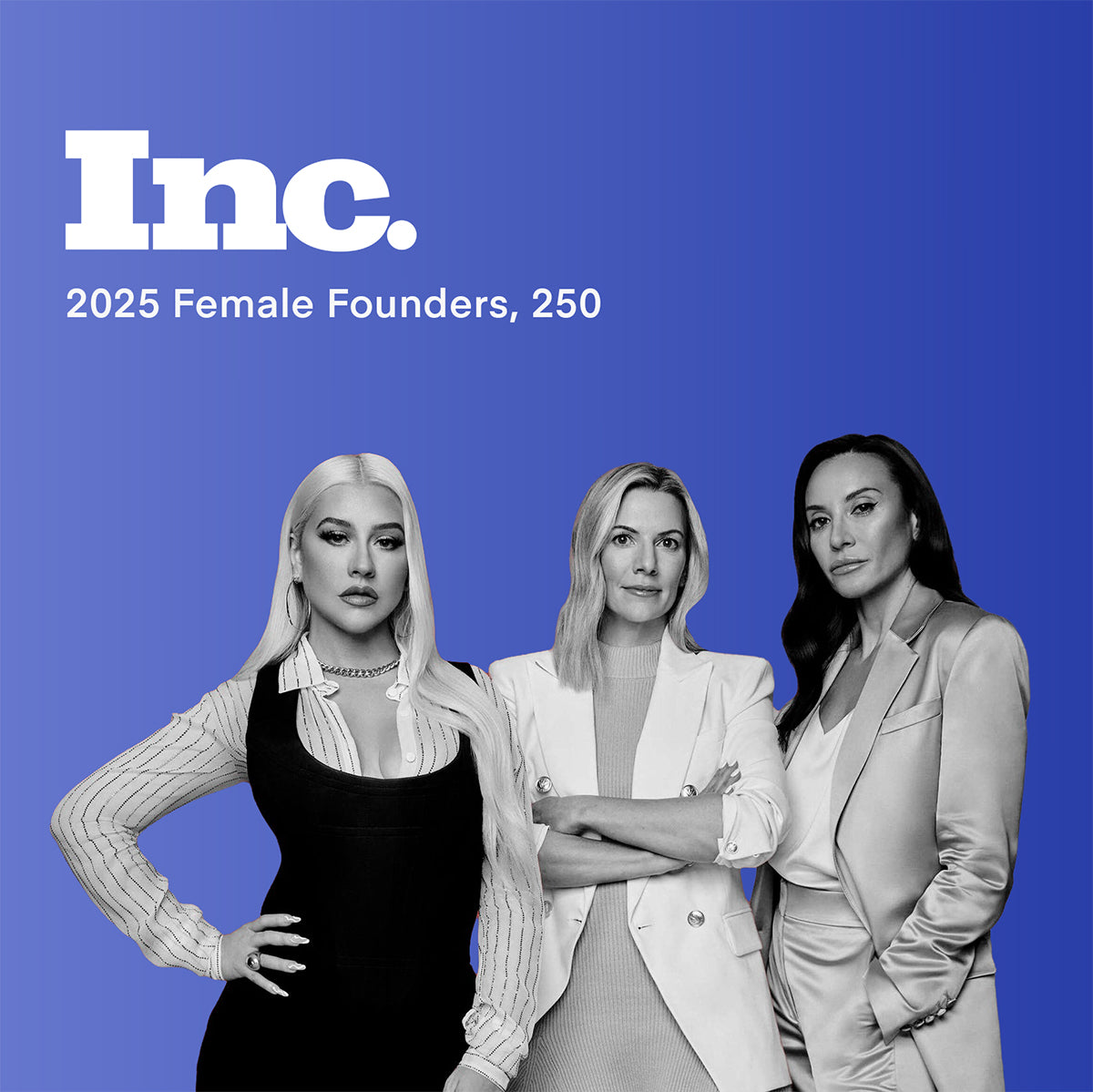 Three women smiling on a couch